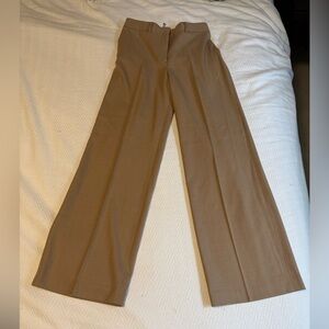 Reiss Beige Wide Leg Trousers